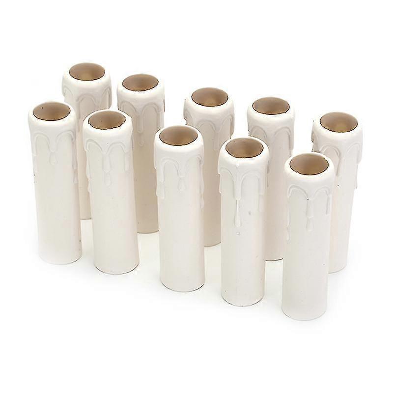10 Stück Tropfkerzenröhrchen Aus Kunststoff Für Kronleuchter-glühbirnen-white