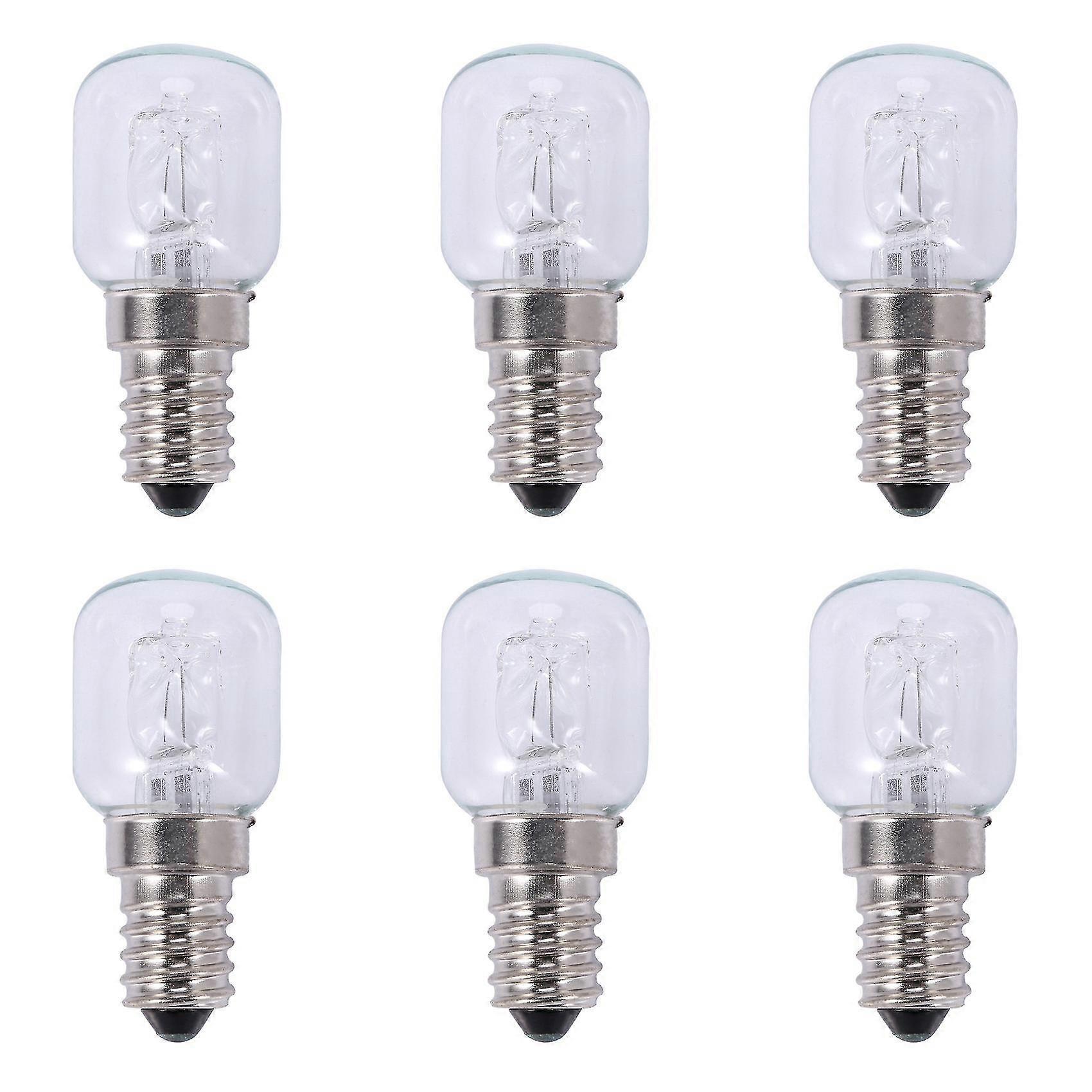 6x E14 Hochtemperaturlampe 500 Grad 25w Halogen-ofenlampe E14 250v 25w Quarzlampe
