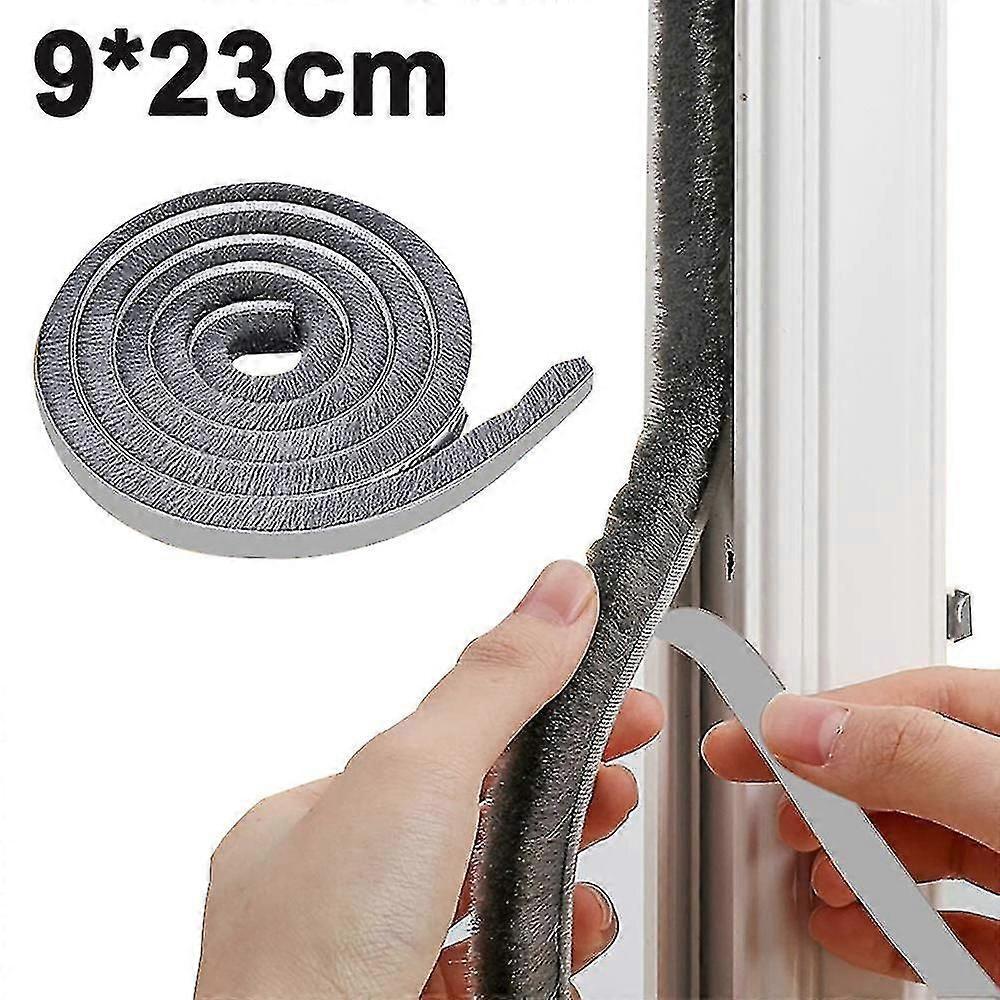 Bürstendichtungsstreifen, Selbstklebender Türbodendichtungsstreifen, Winddichter Dichtungsstreifen-99mm-gray