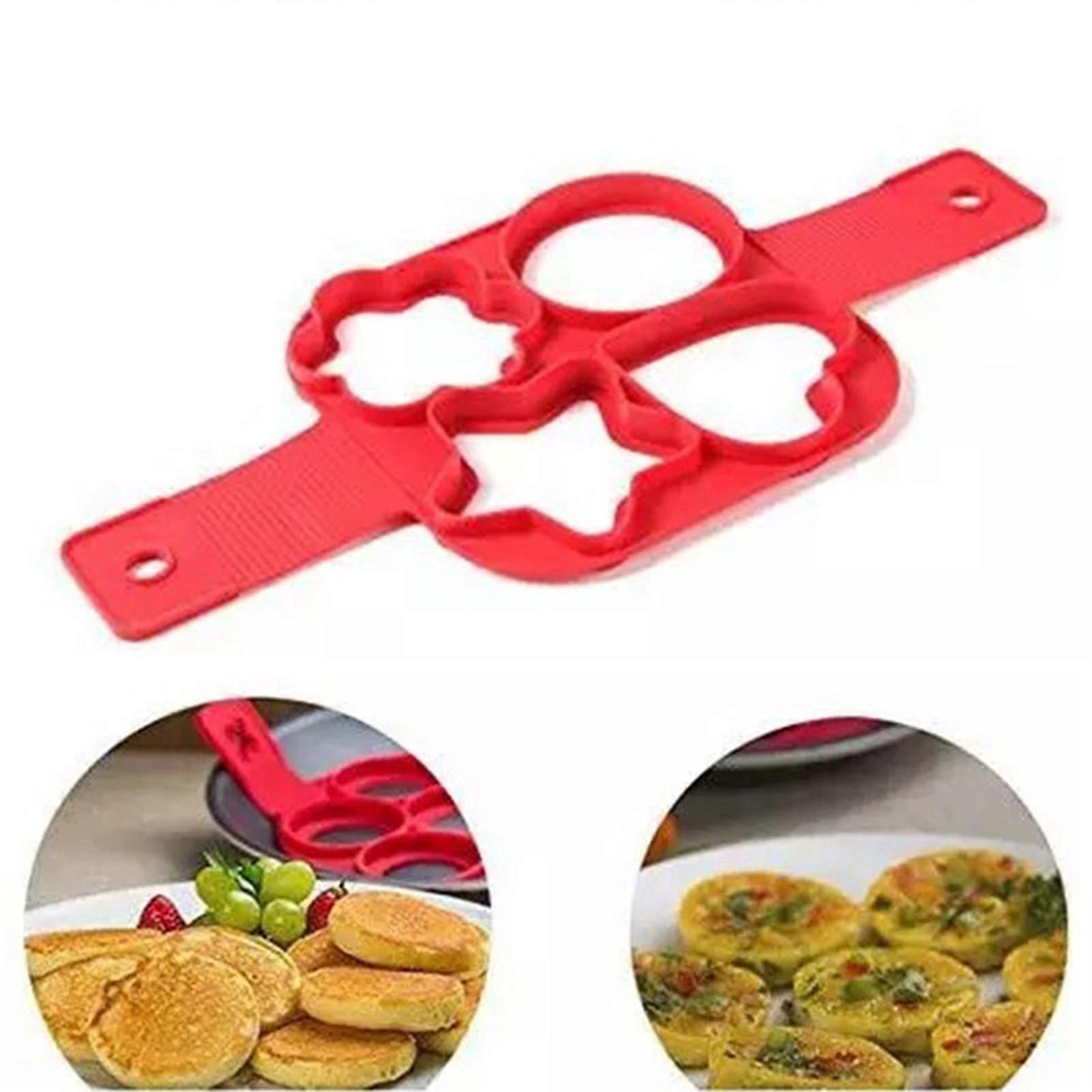 4-fach Antihaftbeschichtete Pfannkuchenform Aus Flexiblem Premium-material – Ideal Für Die Küche Und Die Familienküche