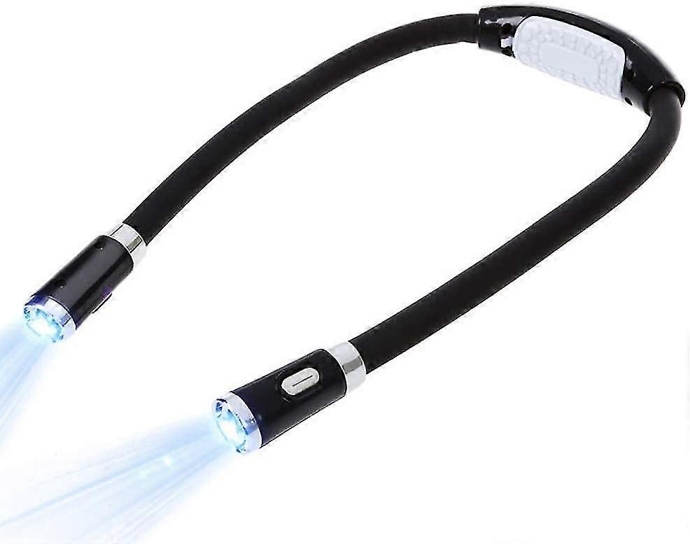 Die Freihändige Led-leselampe Zum Umhängen Verfügt Über 4 Leds Und 4 Geschwindigkeitsstufen.
