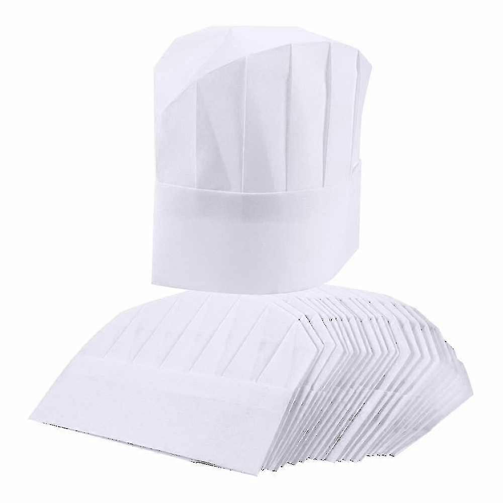 Kochmützen, 20er-packung, Einweg-kochmützen, Weiß, 23 Cm