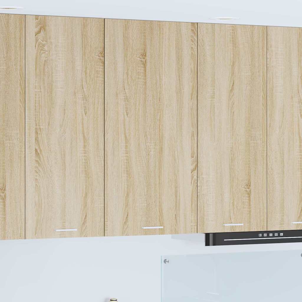Hängeschrank Mit Tür Sonoma-eiche Und Weiß 50 X 31 X 100 Cm