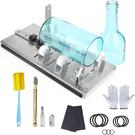 Glasschneider, Flaschenschneider, Heimwerkerwerkzeug, Professionelles Glasschneidset, Edelstahl Für Wein-, Bier-, Spirituosen-, Whisky- Und Champagnerflaschen