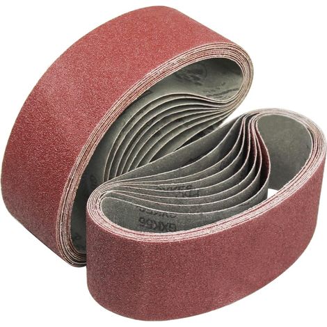 Set Mit 5 Schleifbändern 100 X 915 Mm, Körnungen 80/120/150/240/400, Zum Schleifen Von Holz Und Metall