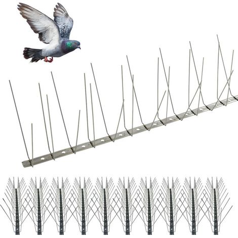 Oxeo – 5 M Flexibler Taubenabwehrspike – Spikes Aus Edelstahl Aisi 302 – Uv-beständig – 12 Bis 16 Cm Schutz – Einfache Montage An Dachrinnen