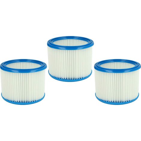 Vhbw – Set Mit 3 Faltenfiltern Für Makita Staubsauger Vc2012l, Vc2511, Vc2512l, Vc3011l Und Vc3012l – Nass-/trockensaugen – Schnelle Montage
