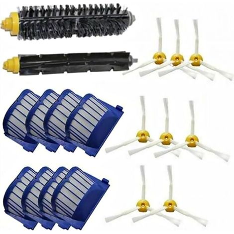 Rnemitery – Zubehörset Für Irobot Roomba 600/620/630/650/660 – 8 Seitenbürsten – 8 Filter – 1 Hauptwalze – Umweltfreundliche Materialien