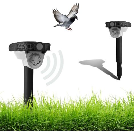 Fishtec – 270° Solar-schallschutzgerät – Ipx4 Wasserdicht – Led-blitz – Infrarot-erkennung Zur Abwehr Von Vögeln Und Schädlingen – Selbstversorgend Mit Solarpanel
