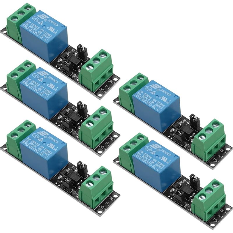 Stück 3v Relaismodul Leistungsschalterplatine Optokoppler-isolationsantriebssteuerplatine 1 Kanal (high-level-trigger) Dc 3-3,3v
