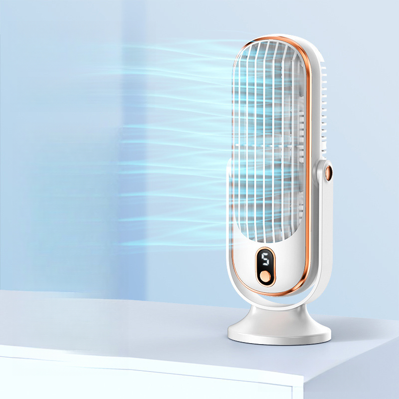 Tragbarer Tischventilator, Usb-aufladbar, 5 Einstellbare Geschwindigkeiten, Schreibtischventilator, Leiser Turmventilator Für Den Persönlichen Gebrauch, Geeignet Für Autos, Wohnungen Und Schlafzimmer,