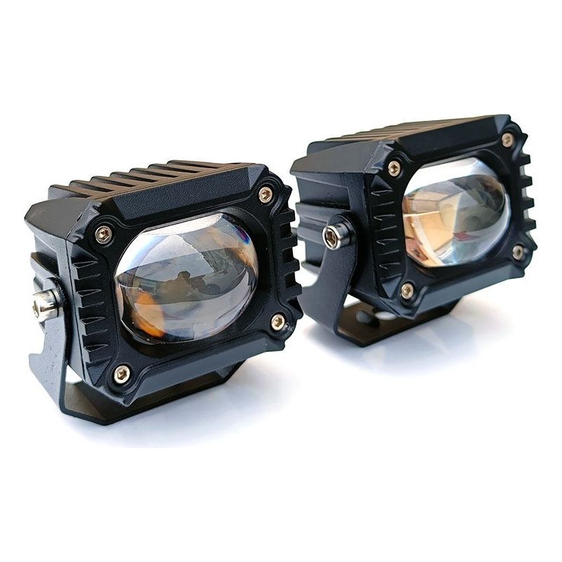 Stück 2,8-zoll-led-würfelscheinwerfer, Zweifarbig, 4 Modi, Weiß/gelb, Offroad-fahrscheinwerfer, Nebelscheinwerfer, 8d-led-arbeitsscheinwerfer, 12 V/24 V