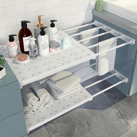 2 Stück Ausziehbare Aufbewahrungsregal-trennwände (24 Cm, 3860 Cm), Verstellbare Regalböden, Teleskop-schrankorganizer, Kleiderschrank-organizer, Fachregal Für Küchenschrank-bücherregal