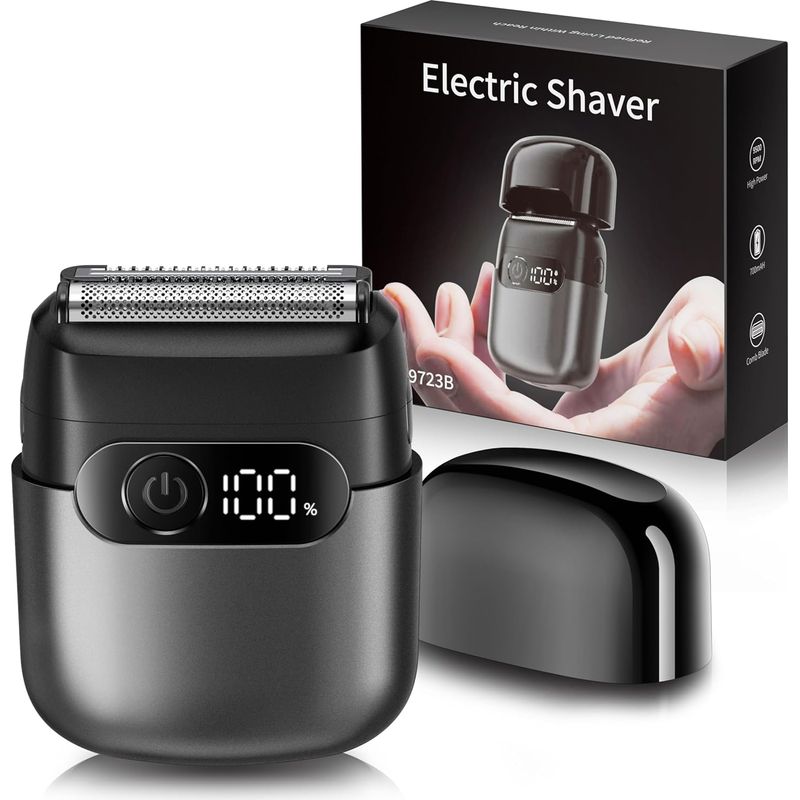 Elektrischer Herrenrasierer, Folienrasierer Und Barttrimmer Für Nass- Und Trockenrasur, Led-display, Usb-c-schnellladeakku, Wasserdichter Tragbarer Rasierer (ipx7)
