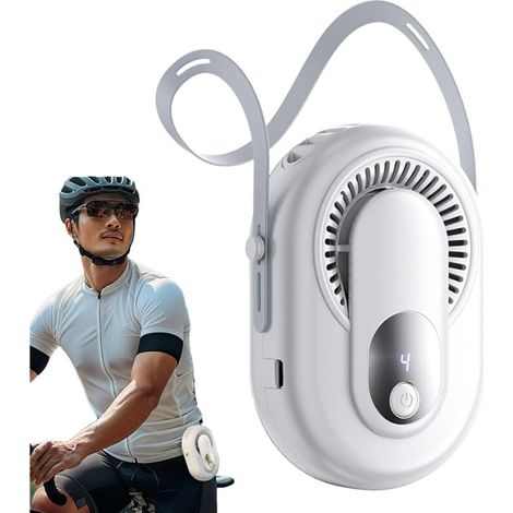 Tragbarer Ventilator – Kleiner, Ansteckbarer Nackenventilator Mit 5 Geschwindigkeitsstufen, Led-anzeige, Wiederaufladbarer Elektrischer Kühler, Ideal Für Reisen, Outdoor-aktivitäten, Wandern Usw.