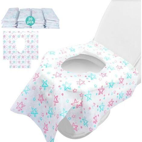 20 Einzeln Verpackte Einweg-toilettensitzbezüge (60 X 65 Cm) Für Öffentliche Toiletten Und Reisen