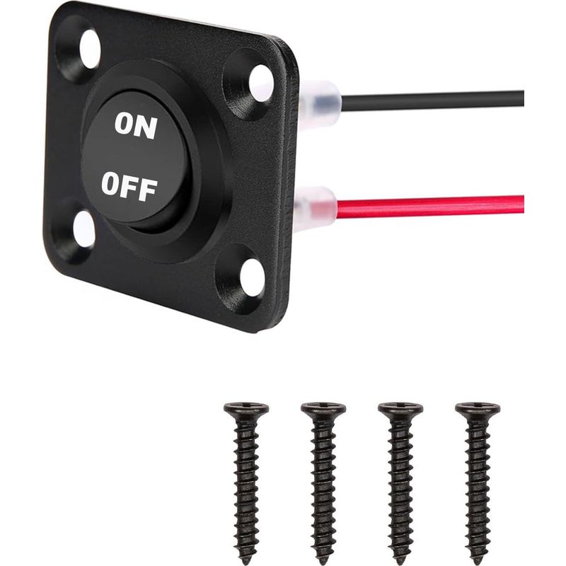Runder Wippschalter 12v-24v, 1-fach Runder Ein/aus-schalter Für Auto, Boot, Yacht, Anhänger, Wohnwagen, Wohnmobil, Bus, Traktor, Lkw