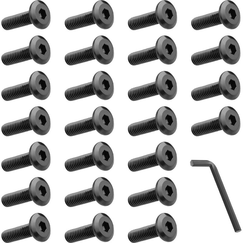 Senkkopfschrauben, 25 Stück Mit Innensechskantschlüssel, A2 V2a, Vollsechskantgewinde, M6x20 Mm