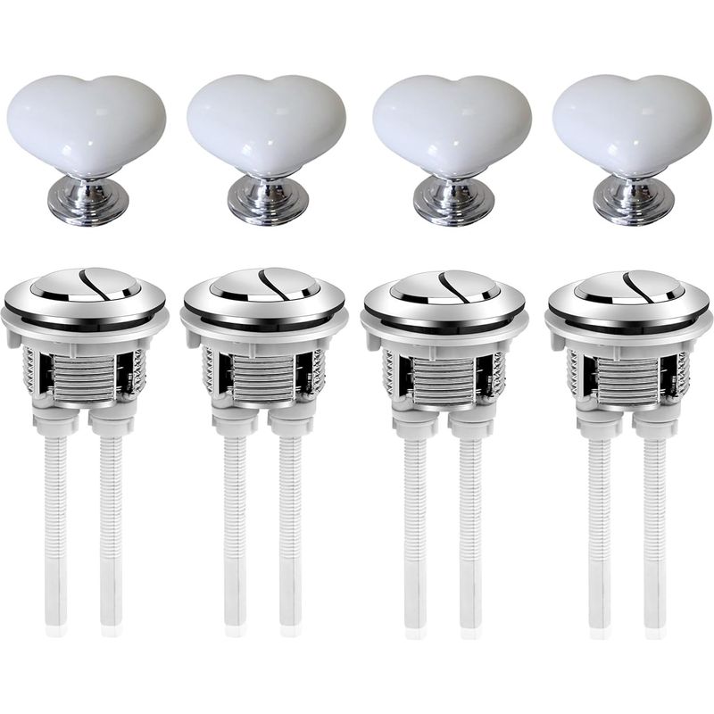 4-teiliges Ersatz-spülknopf-set Für Toiletten, 38-mm-doppelspülknopf Für Toilettenspülkasten