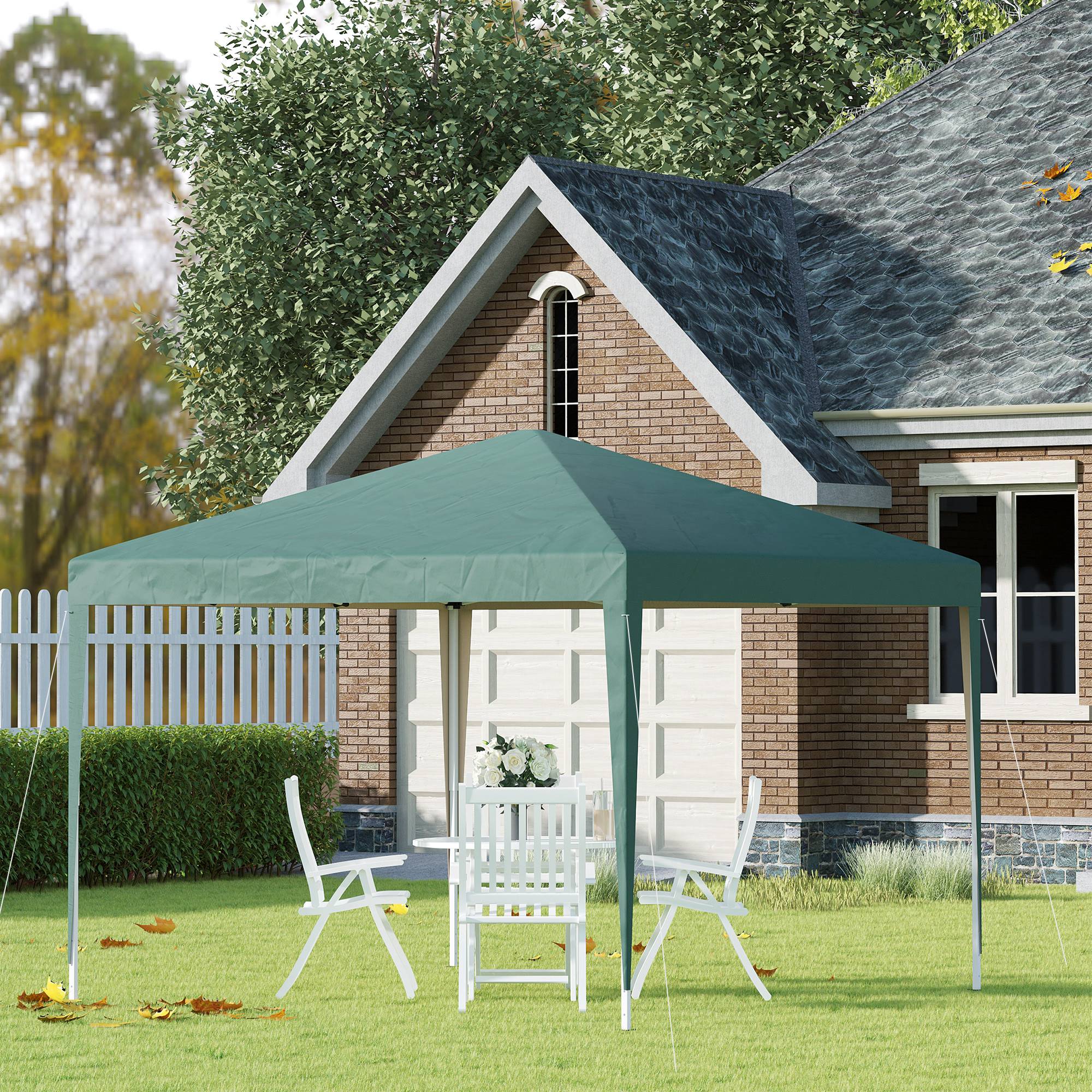 3x3 M Faltzelt Mit Tragetasche, Höhenverstellbar, Uv-beständig Und Wasserdicht Für Terrasse, Patio, Strand, Grünflächen