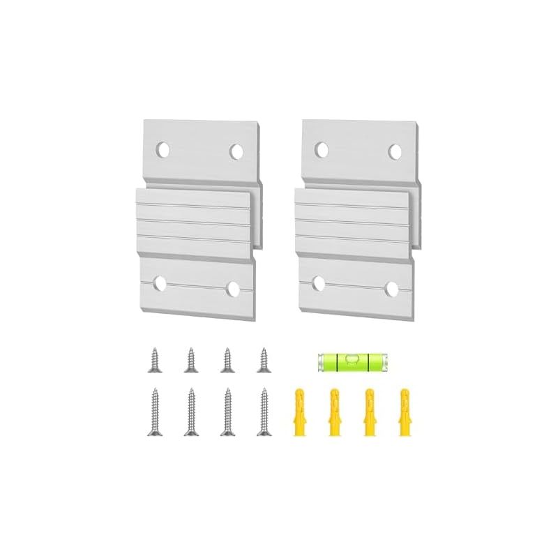 2 Paar Wandhalterungen, Robuste Z-förmige Bilderhaken Aus Aluminium, 5 Cm, Für Spiegel, Whiteboards, Regale, Kunstwerke, Schränke, Rahmen – 4 Stück À 5 Cm