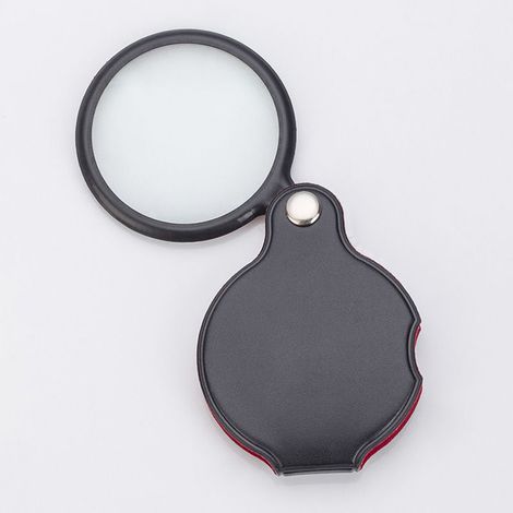 Mini 8x (60 Mm) Optische Glas-taschenlupe Mit Schützendem Etui, Für Büro, Lesen Und Freizeit.