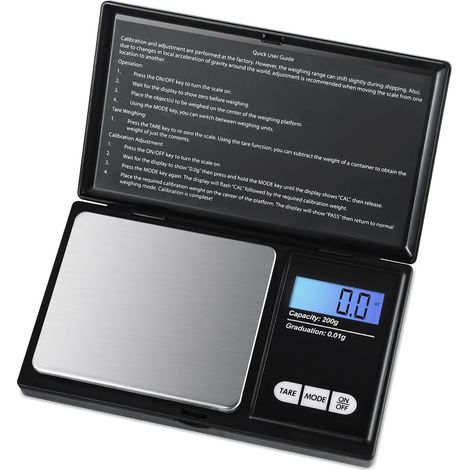Präzisionswaage 0,01 G, 200 G/0,01 G, Taschenwaage Mit Lcd-display, Kleine Juwelierwaage, Küchenwaage, Präzisionswaage Mit