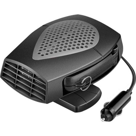 24v Autoheizung, Zigarettenanzünderstecker, 150w Tragbarer Elektrischer Ventilator (grau)