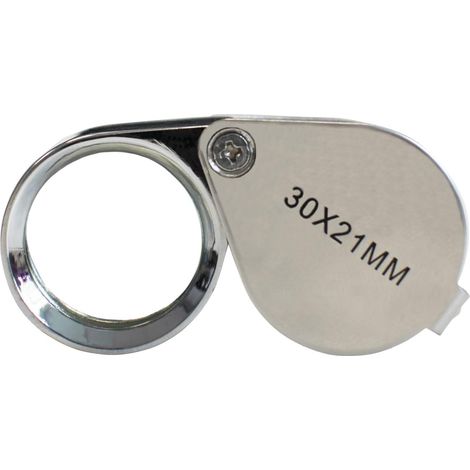 Juwelierlupe 30 X 21 Mm – Vergrößerungsglas Für Schmuck Und Antiquitäten – 30-fache Taschenlupe – Faltlupe – Botanikerlupe