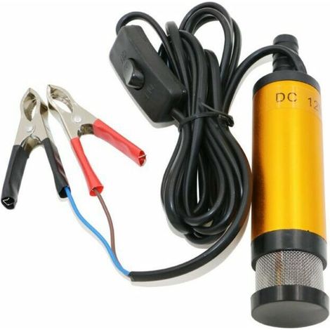 Gold-12v Tauchpumpe Zum Pumpen Von Wasser Und Dieselöl (38 Mm), Elektrische Tauchpumpe Zum Umfüllen Von Dieselkraftstoff Mit Gleichstrom