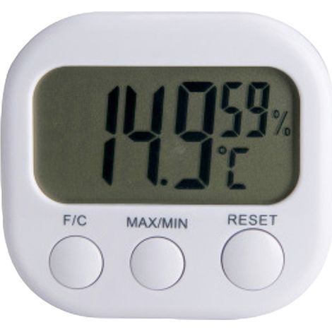 Raum-hygrometer-thermometer – Hohe Präzision – Digitale Anzeige Von Temperatur Und Luftfeuchtigkeit – Weiß