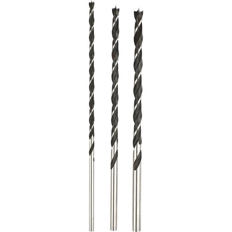 Holzbohrer Für Balken, 6, 8 Und 10 Mm, Gesamtlänge 250 Mm, Arbeitslänge 155 Mm, 3er-set