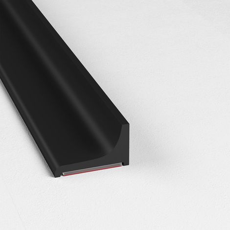 2 M Breite Silikon-duschwand, Küchenarbeitsplatten-trennwand, Klappbare Duschstange, Schwarz