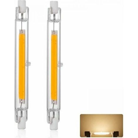 Zwei Dimmbare R7s Led-lampen Mit 118 Mm Durchmesser Und 20 W Leistung, Warmweißes Licht 3000 K Und 3000 Lm, Ocb R7s Led-röhren.