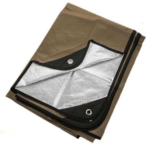 Extrem Widerstandsfähige Thermodecke – Ideal Für Camping, Jagd Usw. – 1 Stück, 210 × 150 Cm, Khaki