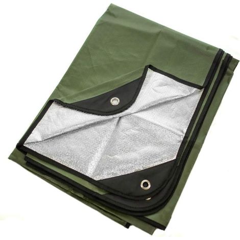 Extrem Widerstandsfähige Thermodecke – Ideal Für Camping, Jagd Usw. – 1 Stück, 210 × 150 Cm, Grün