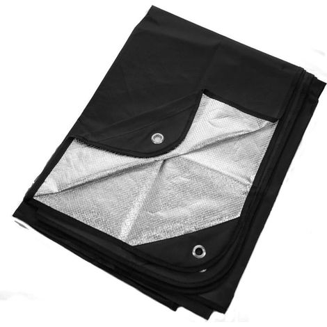 Extrem Strapazierfähige Thermodecke – Ideal Für Camping, Jagd Usw. – 1 Stück, 210 × 150 Cm, Schwarz