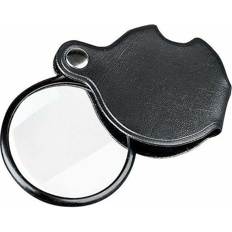 Mini-taschenlupe (10-fache Vergrößerung), Faltbare, Tragbare Schmucklupe Mit Metallgehäuse