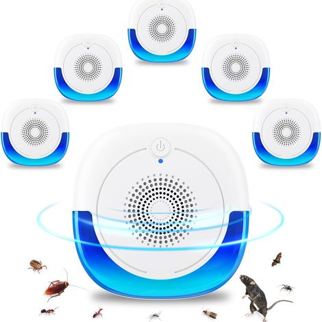 6er-pack Ultraschall-schädlingsbekämpfer Gegen Ratten, Spinnen, Insekten, Mücken Und Bettwanzen