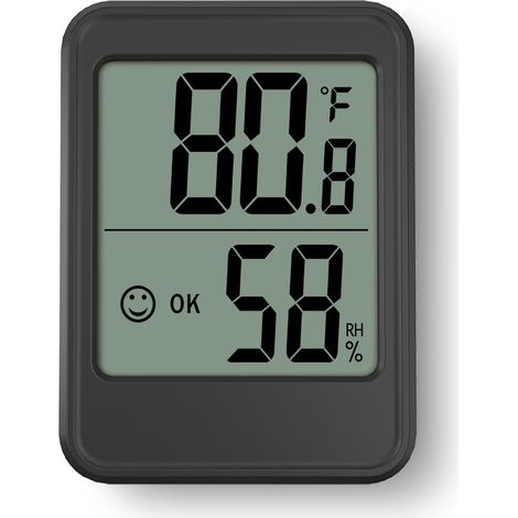 Mini-thermometer/hygrometer Für Den Innenbereich, Elektronische Digitalanzeige Von Temperatur Und Luftfeuchtigkeit, °c/°f-umrechnung, Komfortanzeige