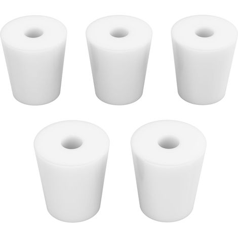8 Mm Perforierte Silikonstopfen – Geeignet Zum Brauen, Aufbewahren Usw. – 5er-pack, 14 Mm Bodendurchmesser, Weiß