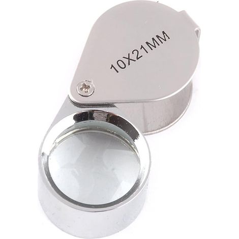 10x 21mm Präzisionslupe — 1 Stück, Silber (geeignet Für Uhrmacher Und Juweliere)