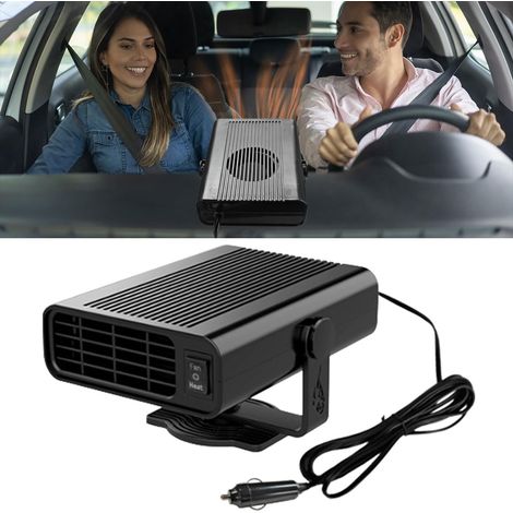 Autoheizung, Windschutzscheibenentfeuchter 12v 150w, 2-in-1 Tragbarer Heiz- Und Kühlventilator (schwarz)