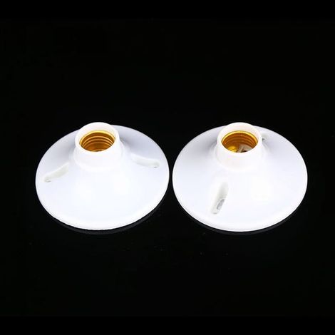Set Mit 2 E27-schraubfassungen Für Die Decke, E27-garagenfassungen, Fassungen Für Led-lampen, E27-deckenleuchtenfassungen, Mittlere Größe