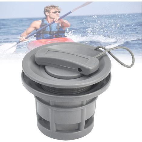 Pvc-ventilkappen Für Schlauchboote Mit Gummidichtung – Auslaufsicheres Ventil Für Boote, Flöße, Kanus Und Mehr – Grau