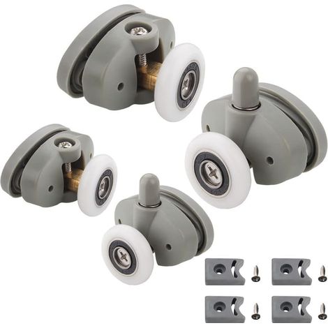 25-mm-duschtürrolle, 4 Stück. 25-mm-schiebetürrolle Für Duschen, Geeignet Für 9–12 Mm Große Glaslöcher.