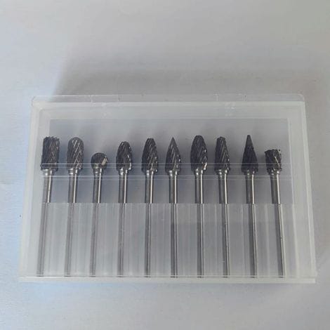10-teiliges Set Aus Wolframkarbid-rotationsfräsern, Doppelschneid-rotationsfräser Mit 3-mm-schaft, Polier- Und Bohrwerkzeugset