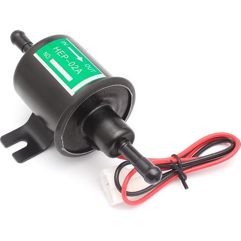 Universelle 12-v-elektrokraftstoffpumpe, Schwarz, Für Diesel Und Benzin, Hep-02a (referenz Hep02a). Elektrische Niederdruck-kraftstoffpumpe