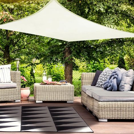Wasserdichtes Sonnensegel, Rechteckig 3x4 M, Sonnenschutznetz, Uv-schutz, Geeignet Für Terrassen, Beige