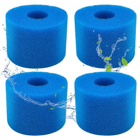 Set Mit 4 Intex S1 Schaumstoff-poolfiltern - Schaumstofffilter Für Whirlpools Und Pools - S1 Filterschwämme